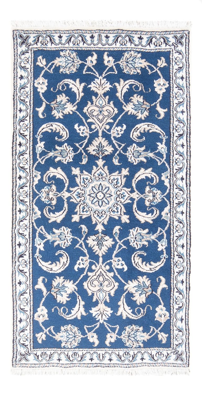 Alfombra persa - Nain - 141 x 72 cm - azul