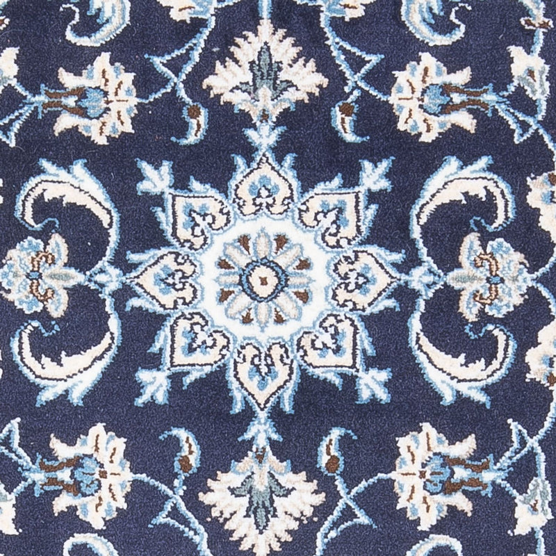 Alfombra persa - Nain - 144 x 70 cm - azul oscuro