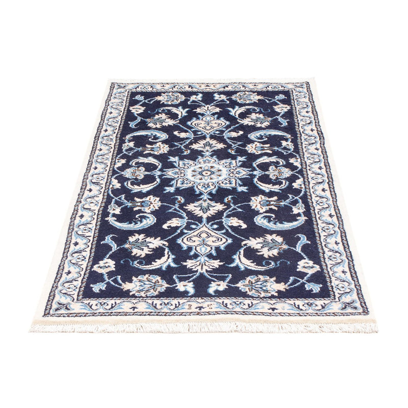Alfombra persa - Nain - 144 x 70 cm - azul oscuro