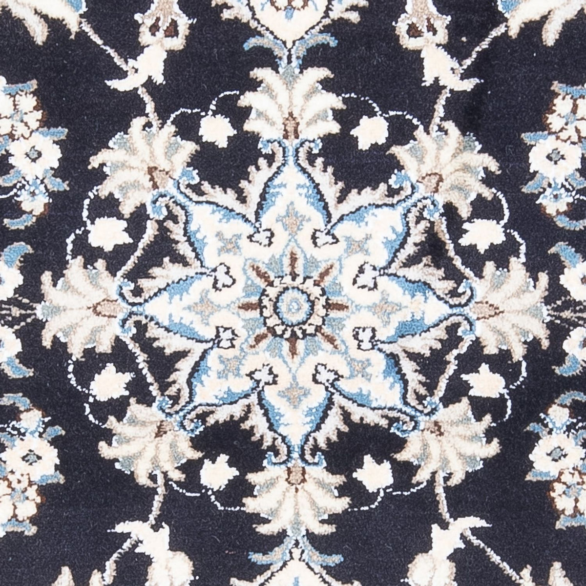 Alfombra persa - Nain - 137 x 89 cm - azul oscuro