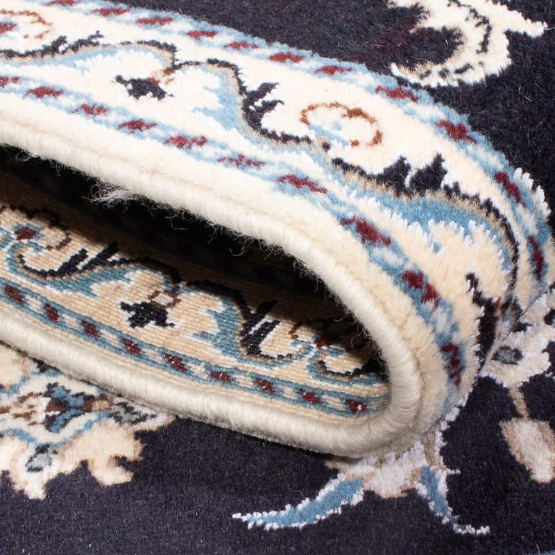 Alfombra persa - Nain - 137 x 89 cm - azul oscuro