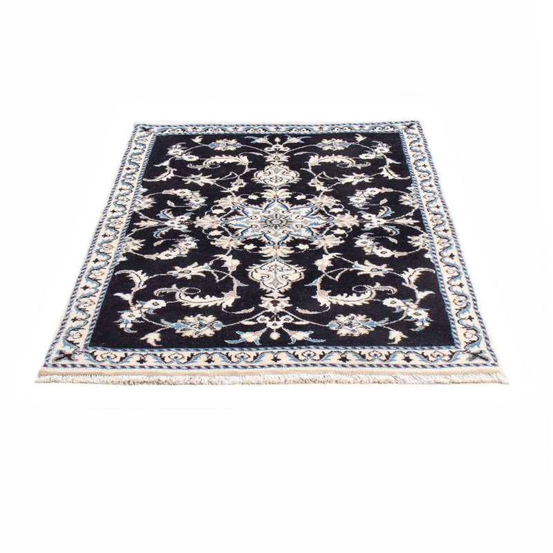 Alfombra persa - Nain - 137 x 89 cm - azul oscuro