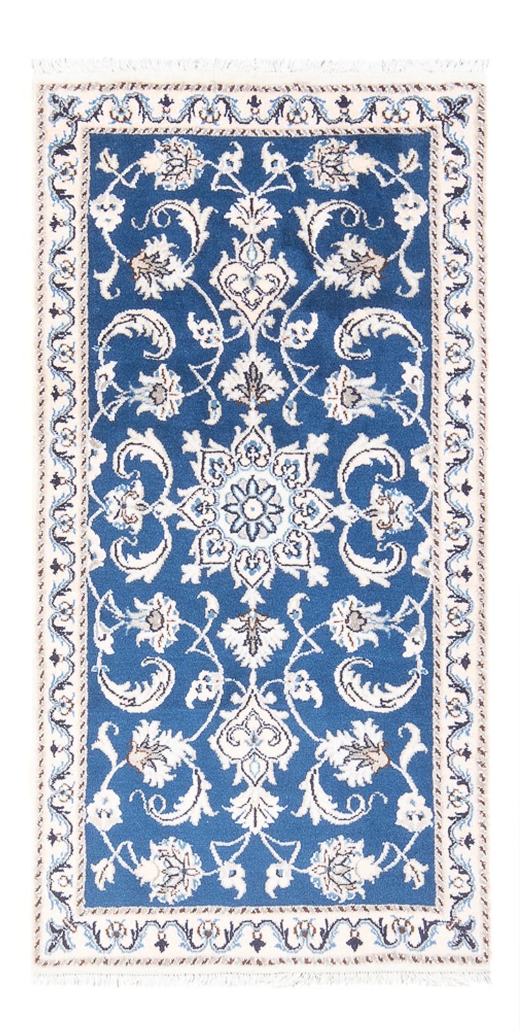 Alfombra persa - Nain - 135 x 70 cm - azul