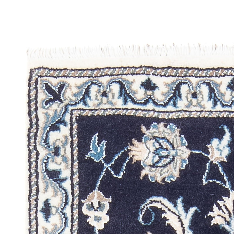 Alfombra persa - Nain - 140 x 70 cm - azul oscuro