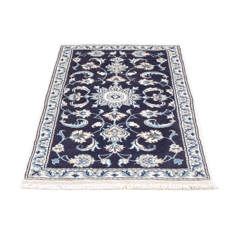 Alfombra persa - Nain - 140 x 70 cm - azul oscuro