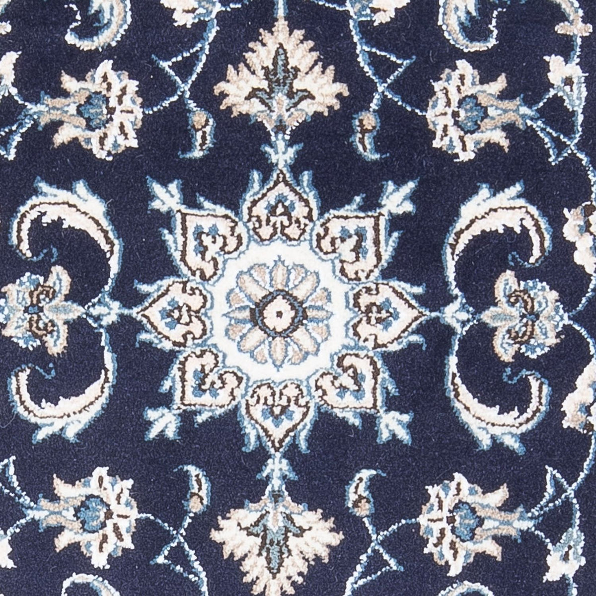 Alfombra persa - Nain - 140 x 60 cm - azul oscuro