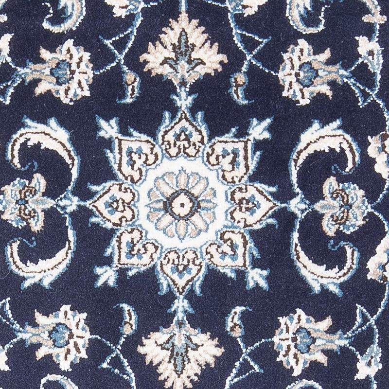 Alfombra persa - Nain - 140 x 60 cm - azul oscuro