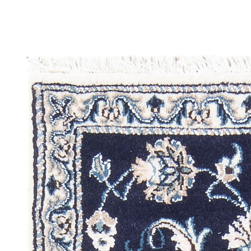 Alfombra persa - Nain - 140 x 60 cm - azul oscuro