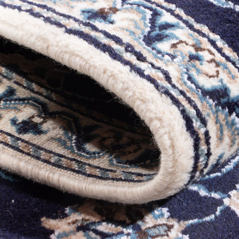 Alfombra persa - Nain - 140 x 60 cm - azul oscuro