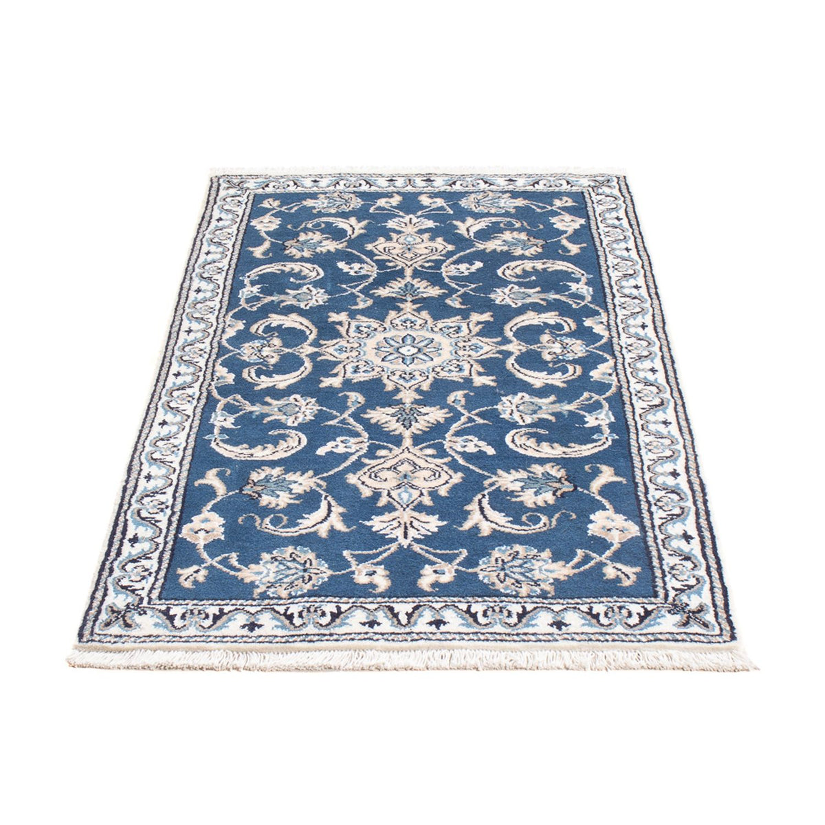 Alfombra persa - Nain - 142 x 70 cm - azul