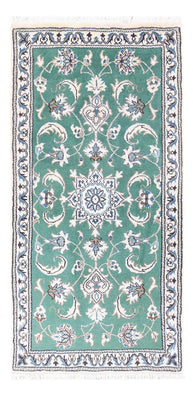 Alfombra persa - Nain - 141 x 68 cm - verde