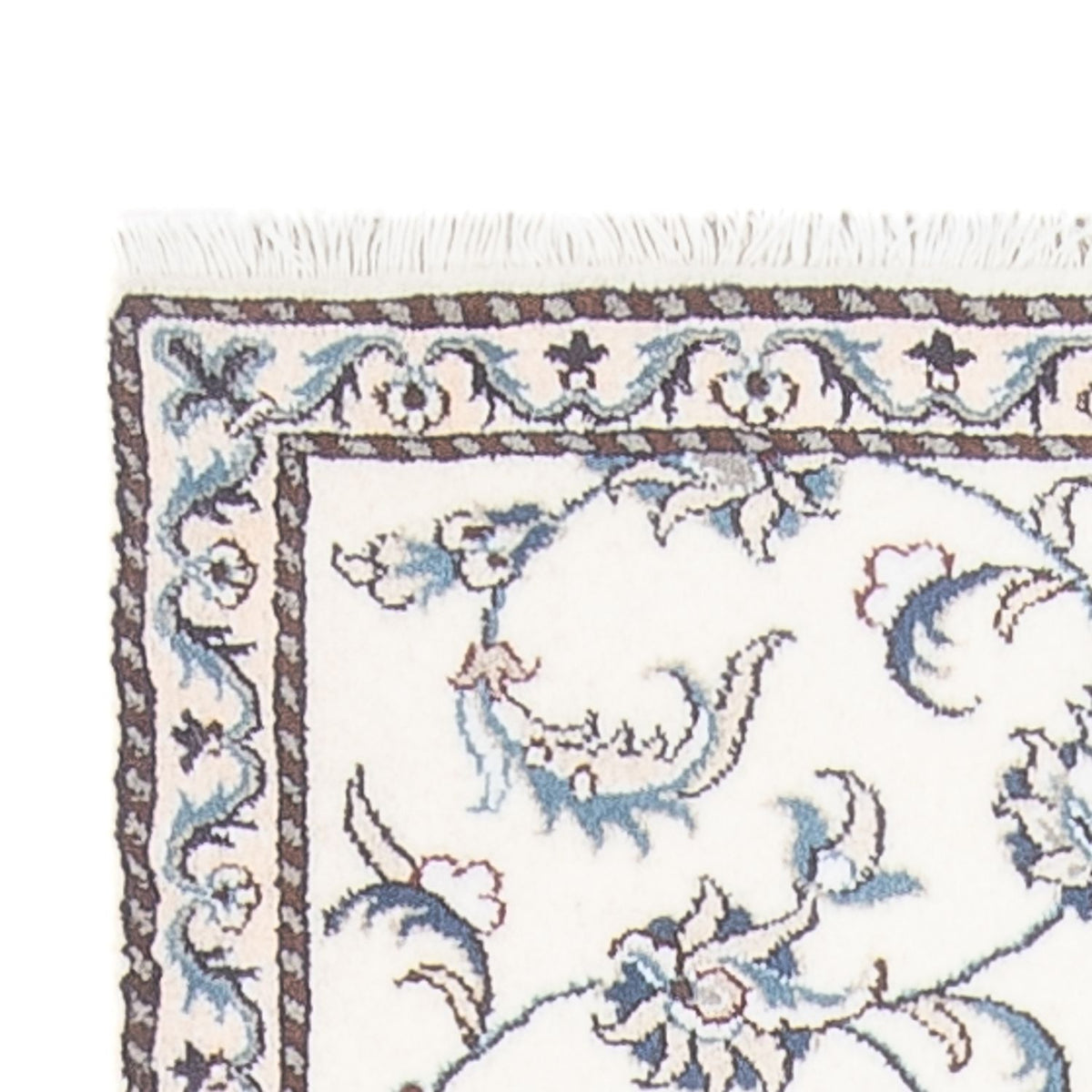 Alfombra de pasillo Alfombra persa - Nain - 392 x 78 cm - crema