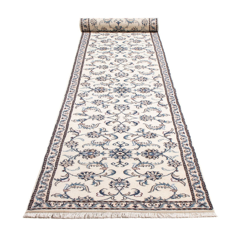 Alfombra de pasillo Alfombra persa - Nain - 392 x 78 cm - crema