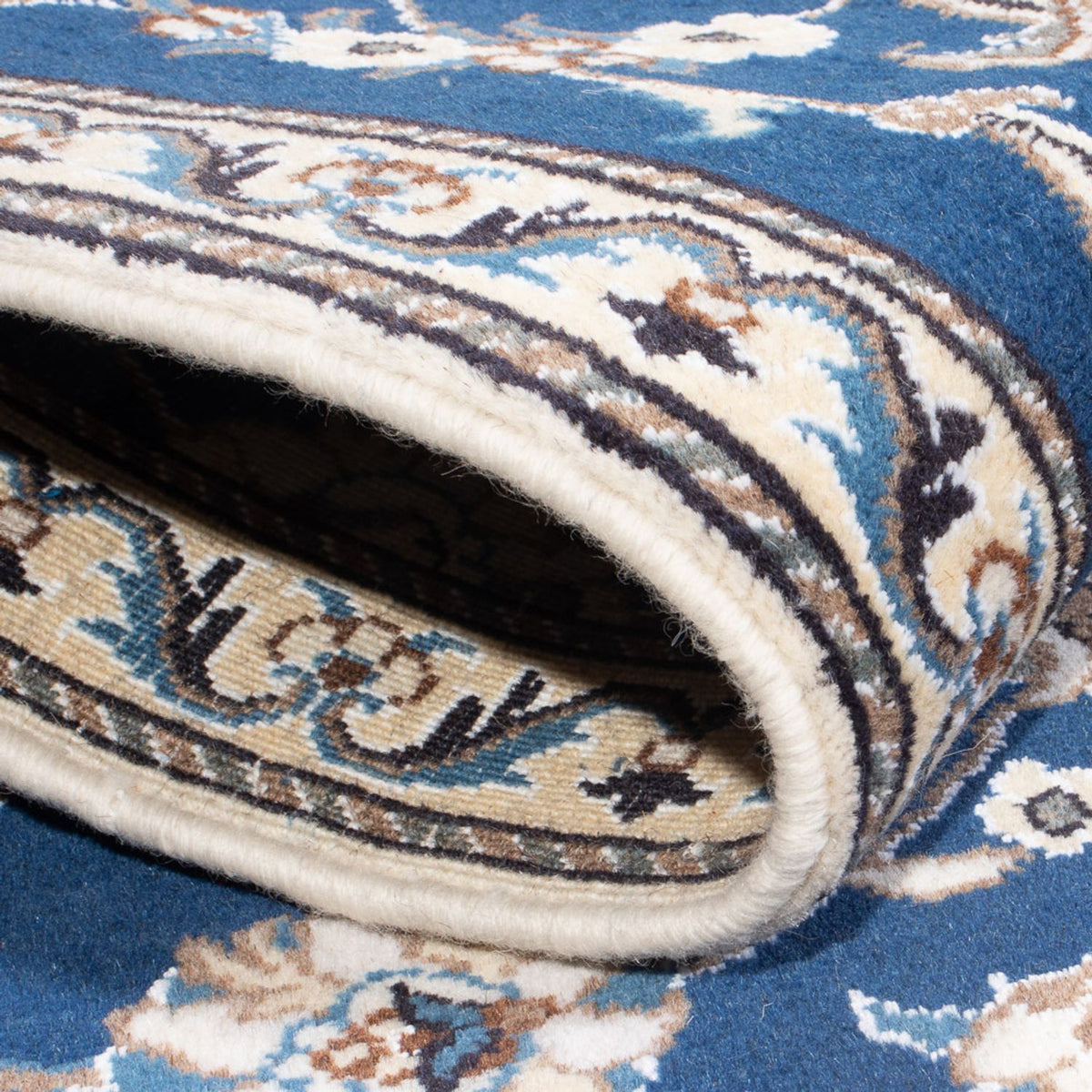 Alfombra persa - Nain - 135 x 89 cm - azul