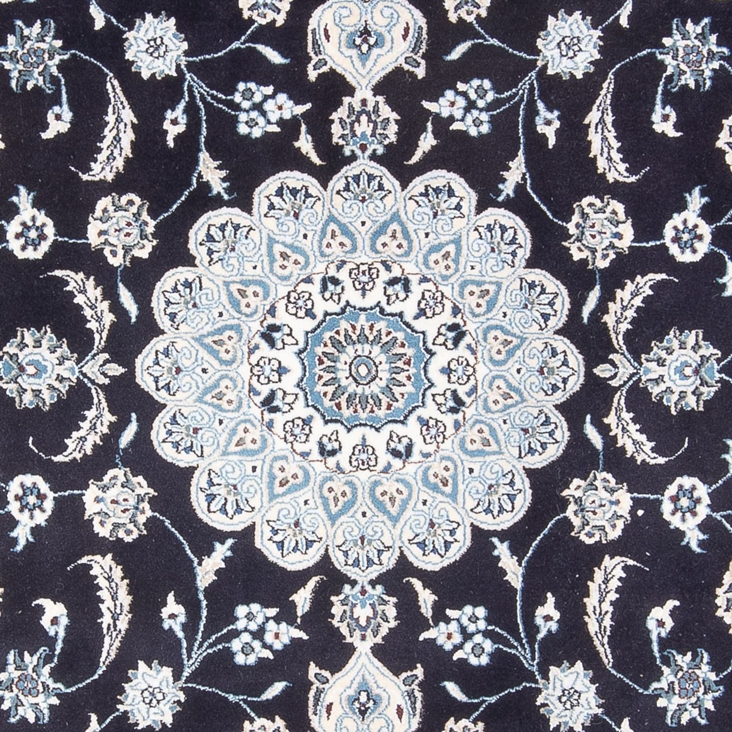 Alfombra persa - Nain - 297 x 198 cm - azul oscuro