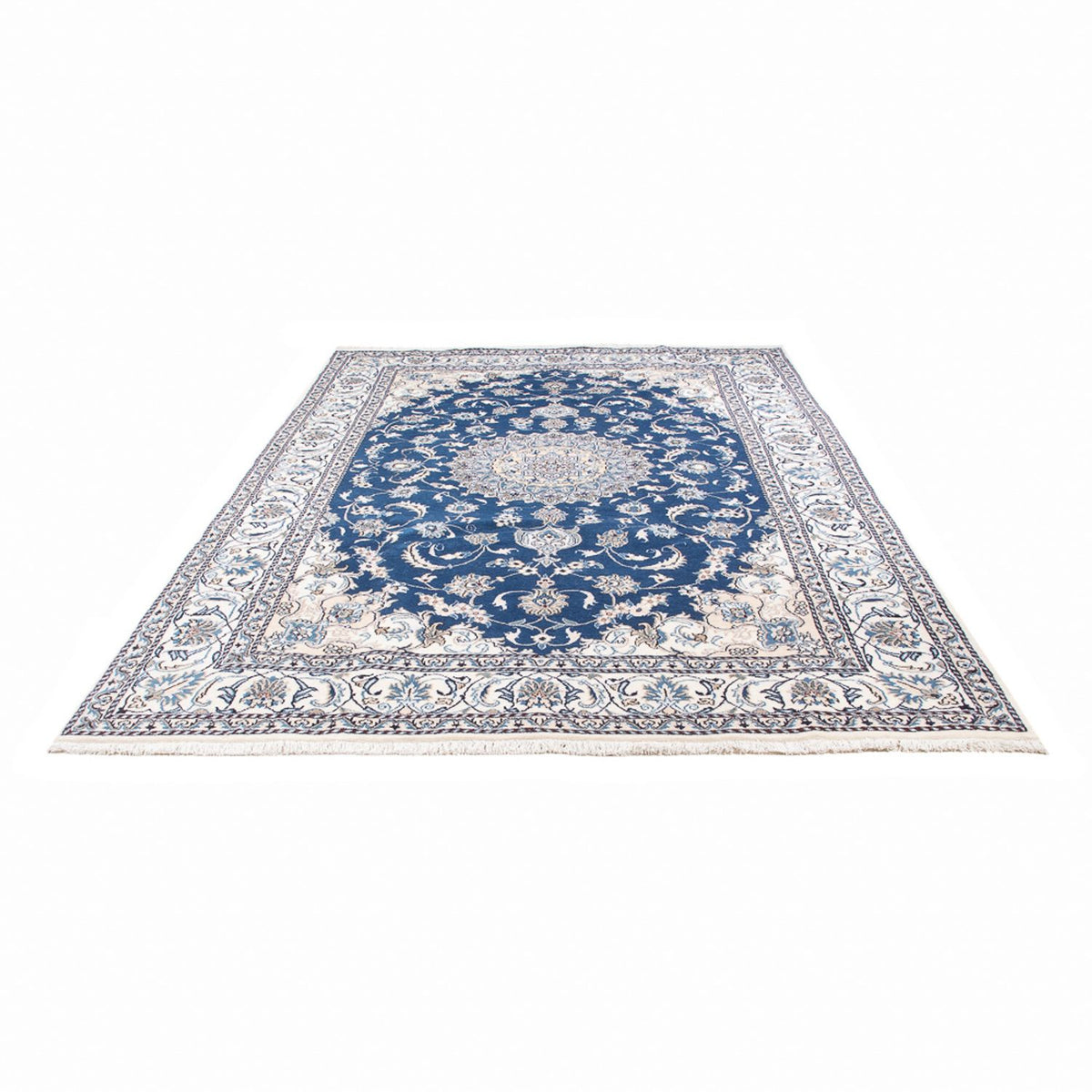 Alfombra persa - Nain - 302 x 196 cm - azul
