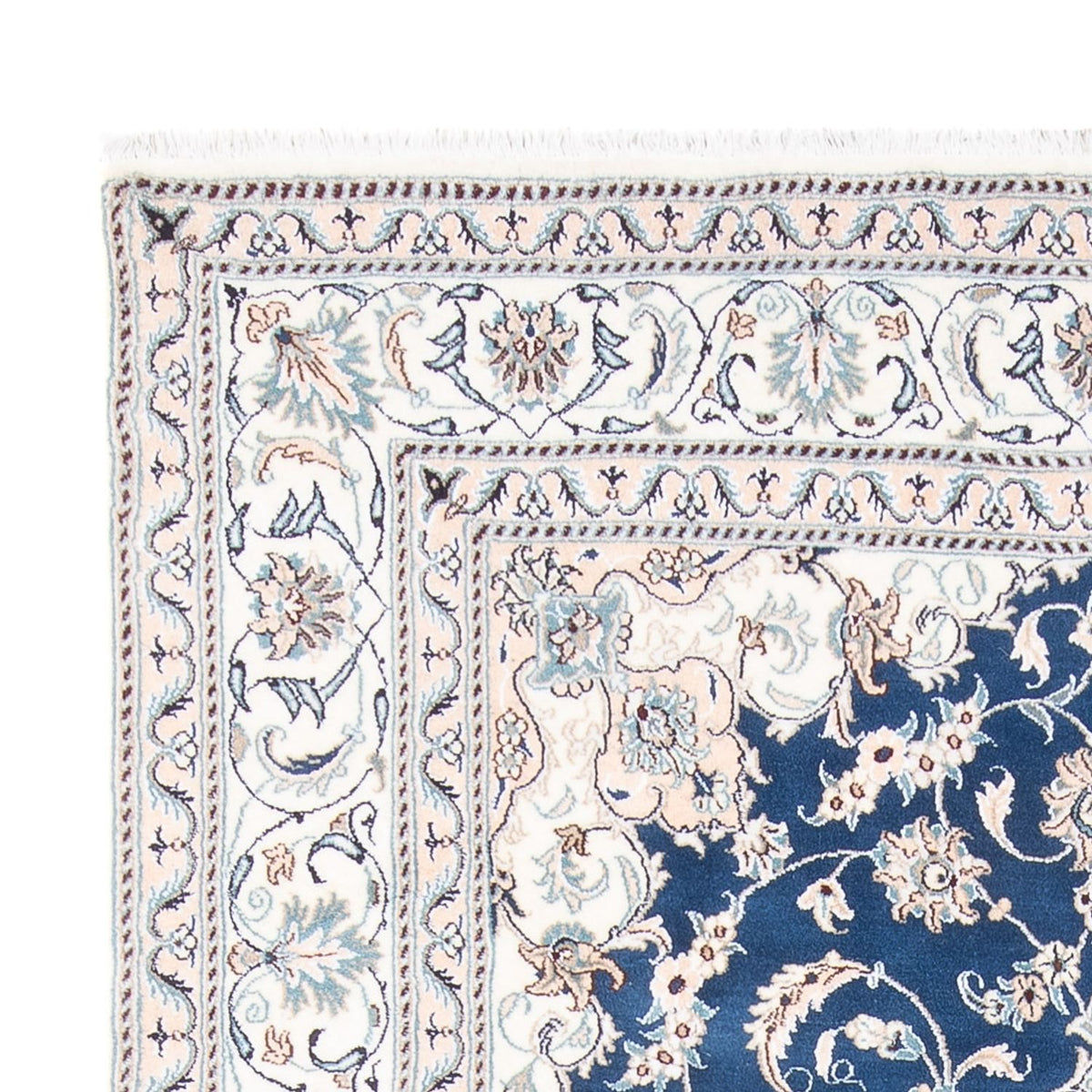 Alfombra persa - Nain - 302 x 195 cm - azul
