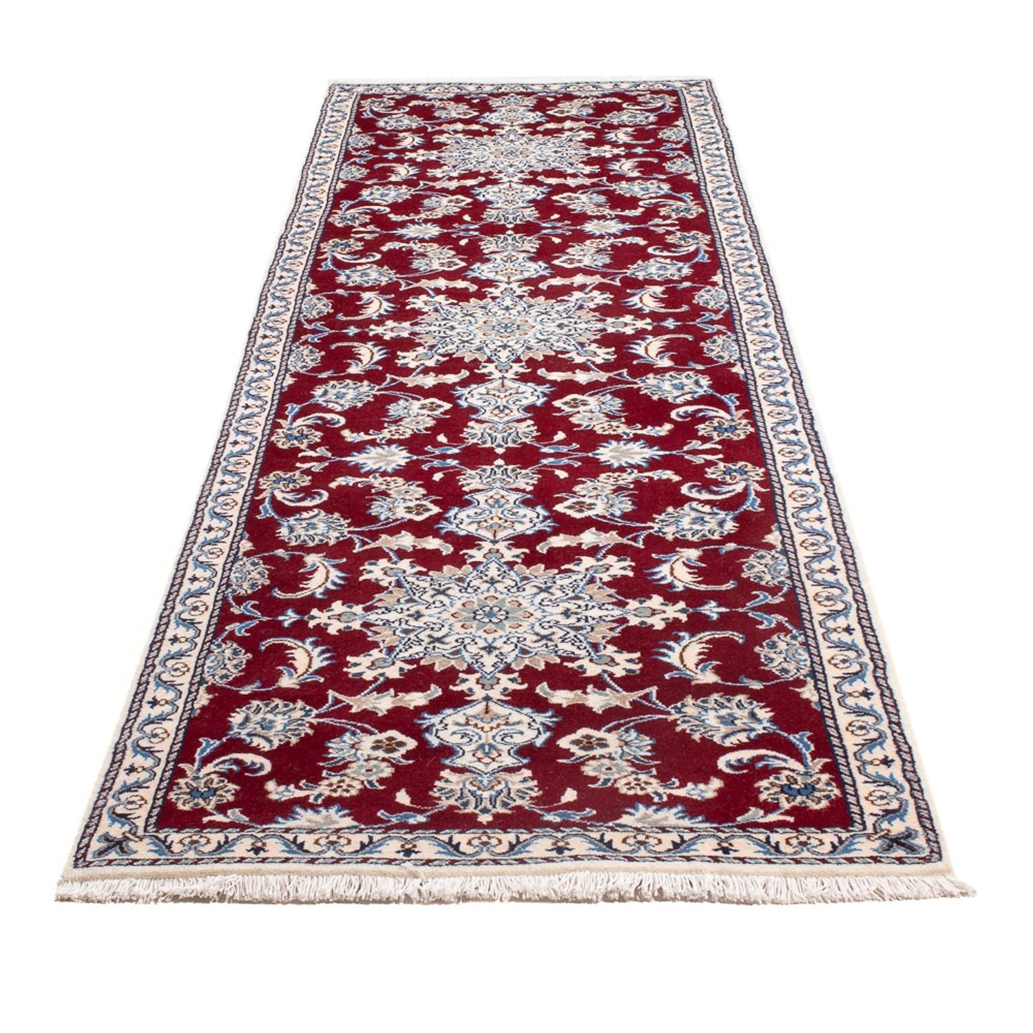 Alfombra de pasillo Alfombra persa - Nain - 293 x 81 cm - rojo