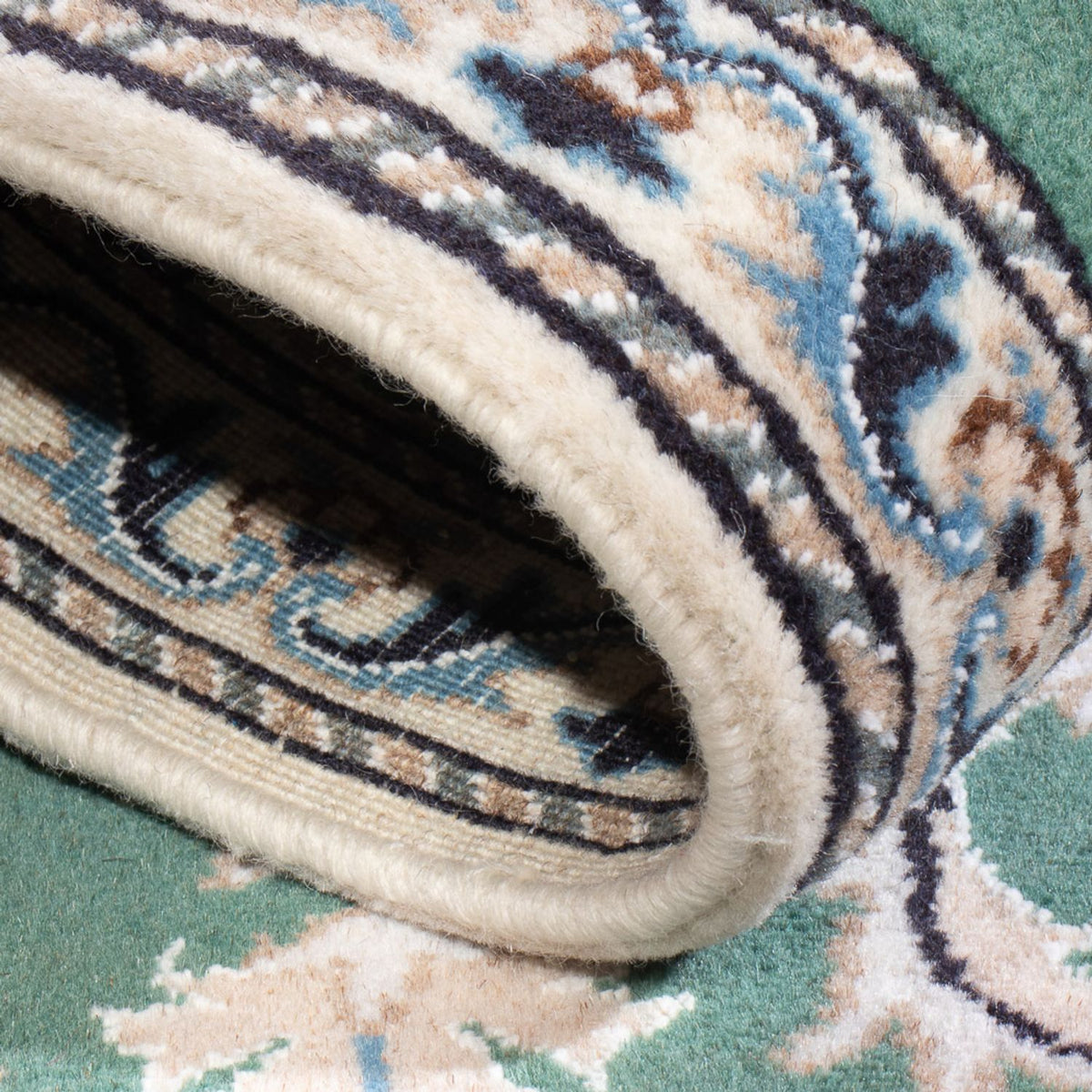 Alfombra persa - Nain - 138 x 66 cm - verde