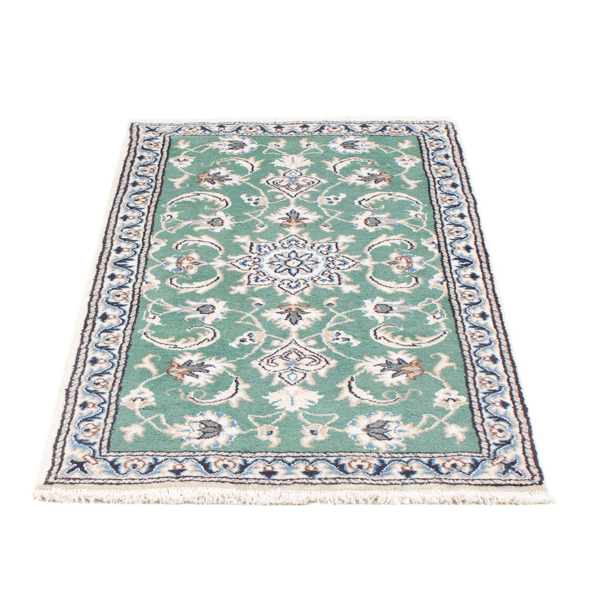 Alfombra persa - Nain - 138 x 66 cm - verde