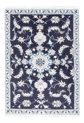 Alfombra persa - Nain - 135 x 92 cm - azul oscuro