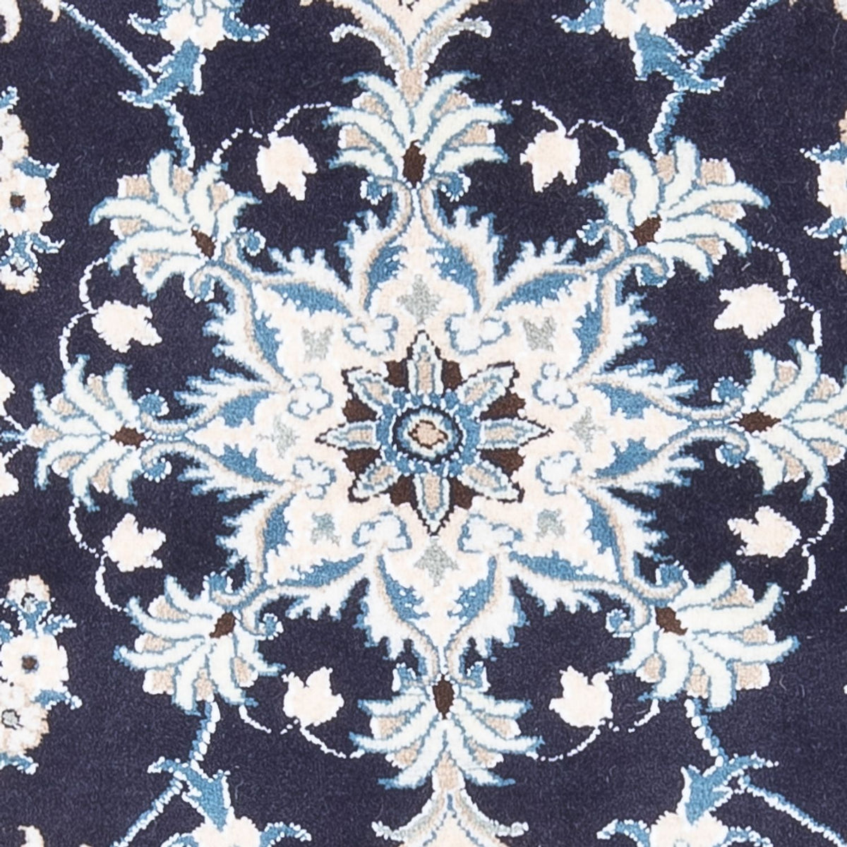 Alfombra persa - Nain - 135 x 92 cm - azul oscuro