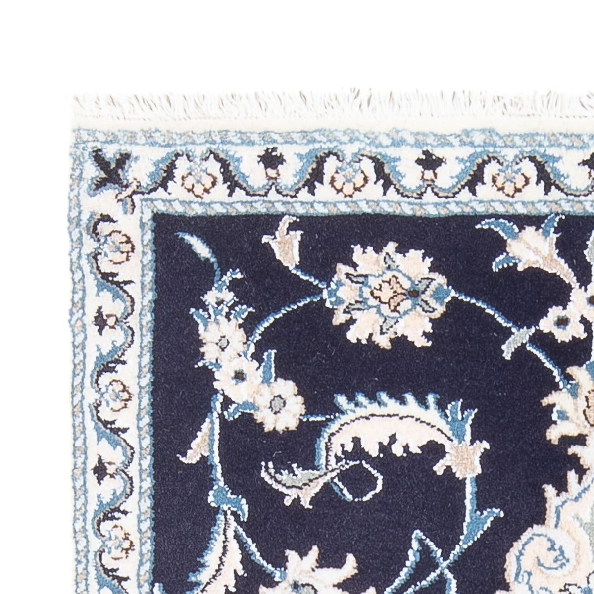 Alfombra persa - Nain - 135 x 92 cm - azul oscuro