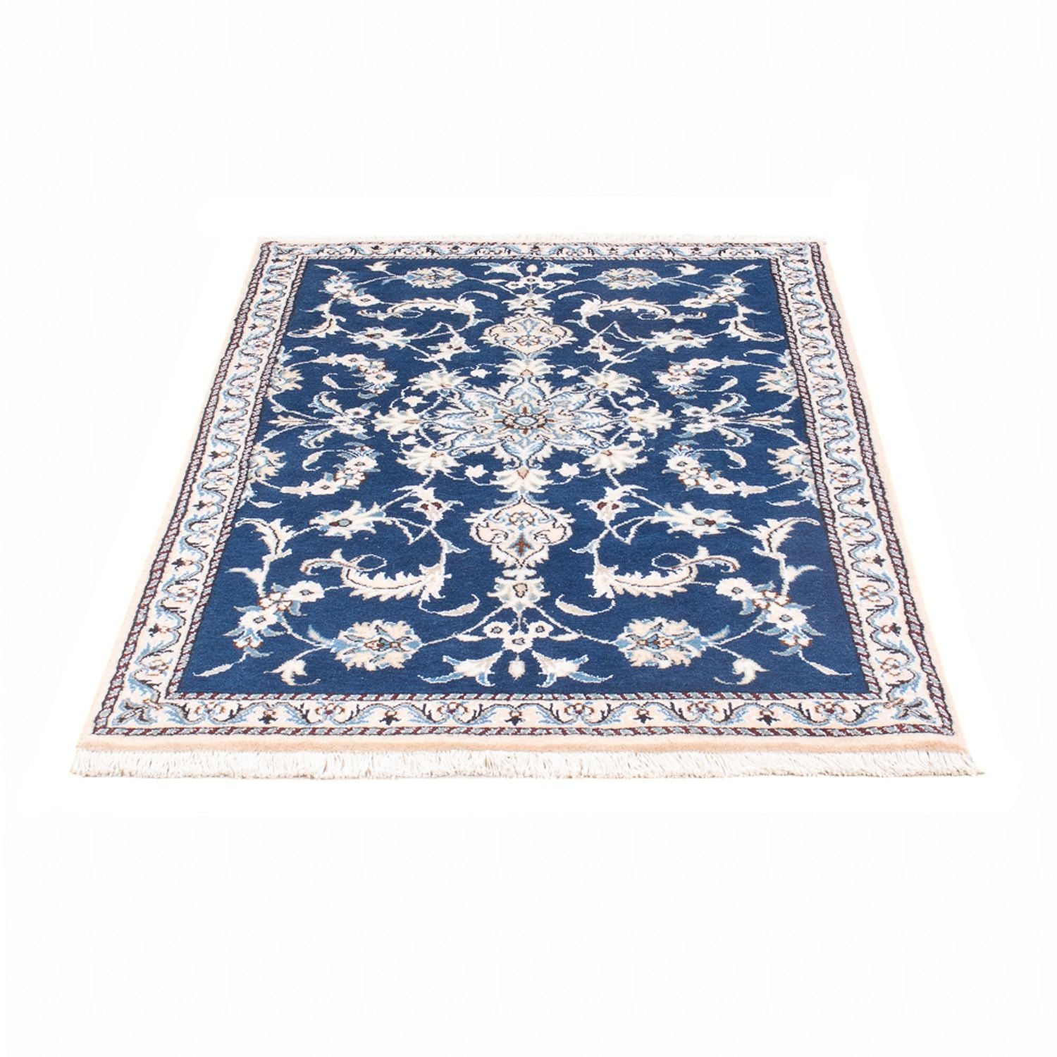 Alfombra persa - Nain - 134 x 83 cm - azul