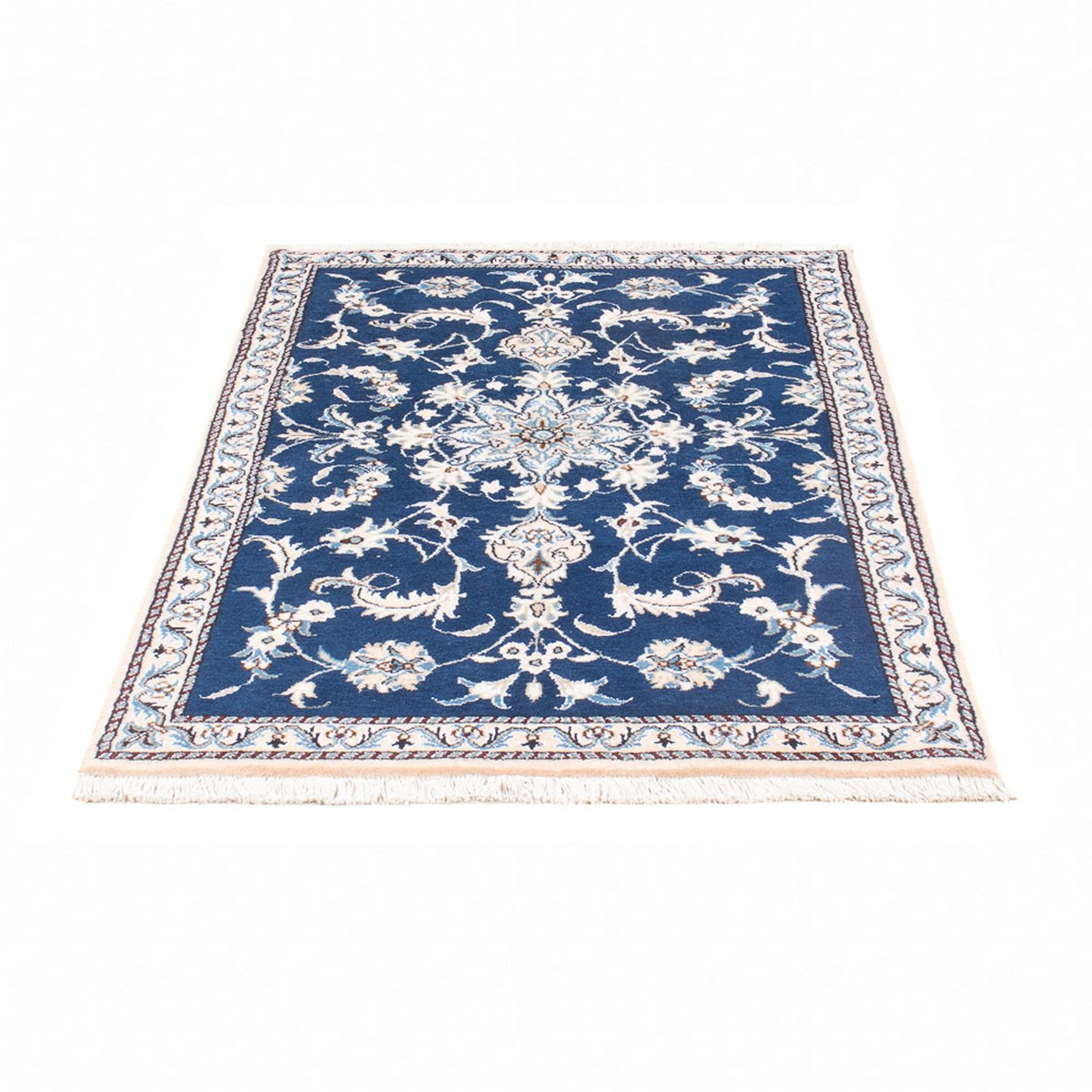 Alfombra persa - Nain - 134 x 83 cm - azul