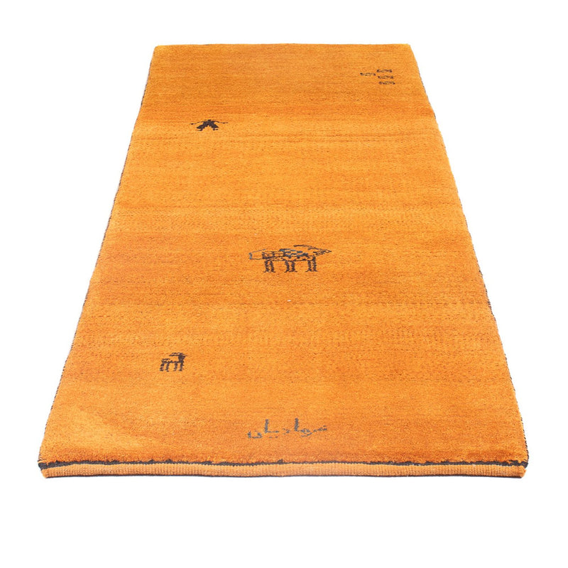 Alfombra de pasillo Alfombra Gabbeh - Persa - 220 x 74 cm - naranja