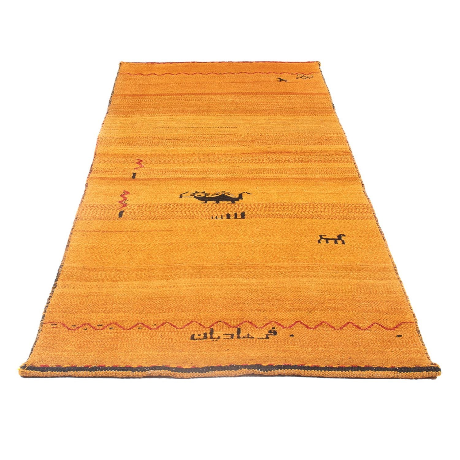 Alfombra de pasillo Alfombra Gabbeh - Persa - 236 x 85 cm - naranja