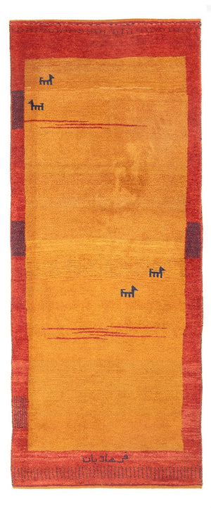 Alfombra de pasillo Alfombra Gabbeh - Persa - 216 x 82 cm - multicolor