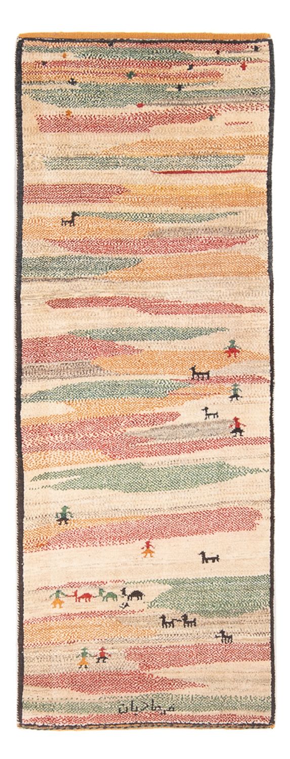 Alfombra de pasillo Alfombra Gabbeh - Persa - 205 x 78 cm - multicolor