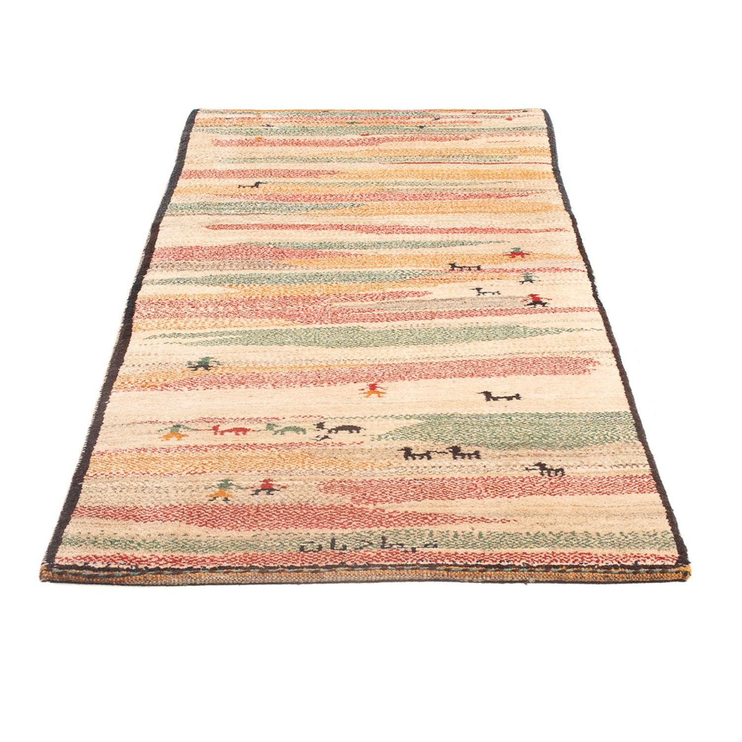 Alfombra de pasillo Alfombra Gabbeh - Persa - 205 x 78 cm - multicolor
