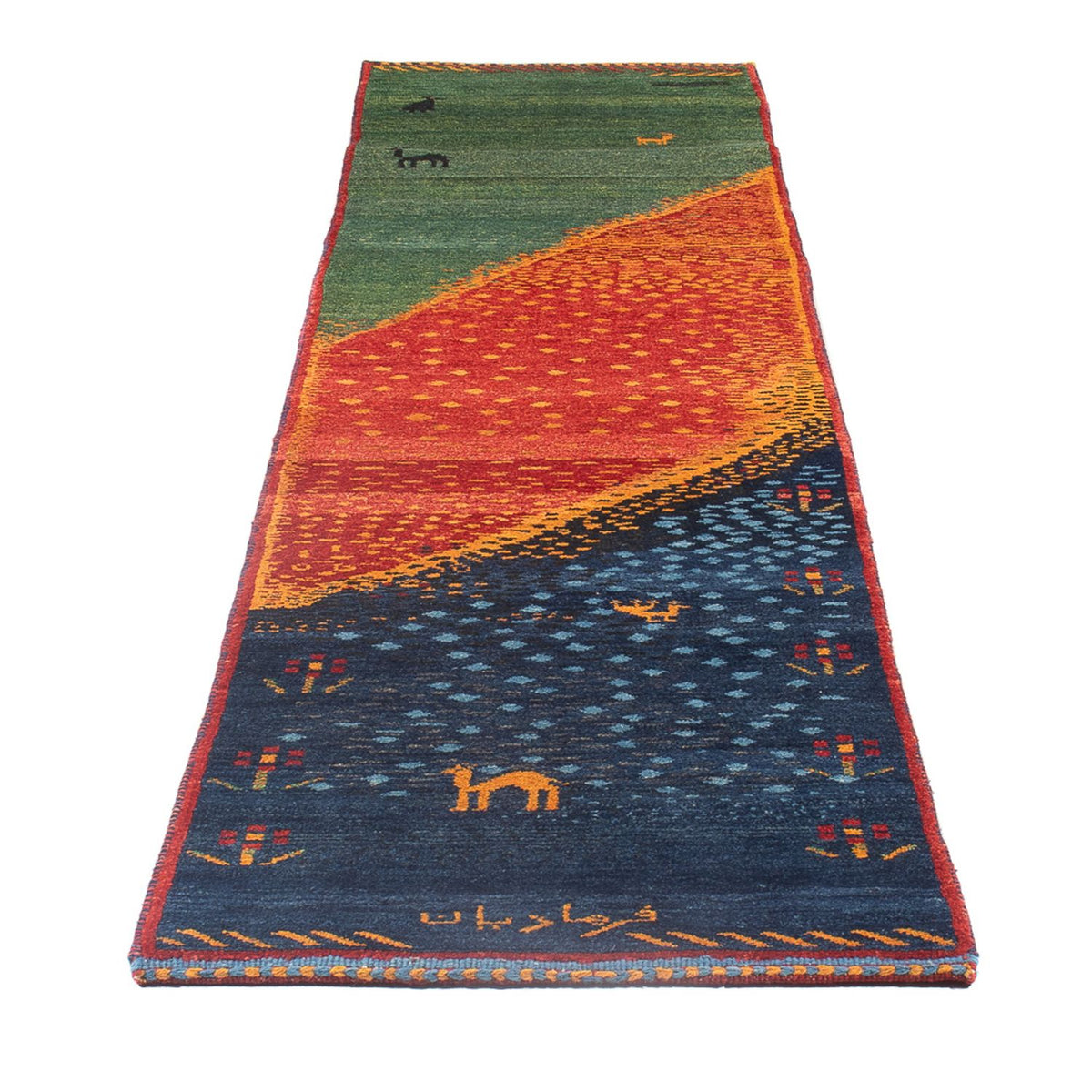 Alfombra de pasillo Alfombra Gabbeh - Persa - 285 x 68 cm - multicolor