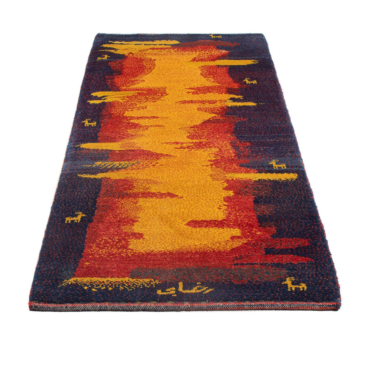 Alfombra de pasillo Alfombra Gabbeh - Persa - 212 x 80 cm - multicolor