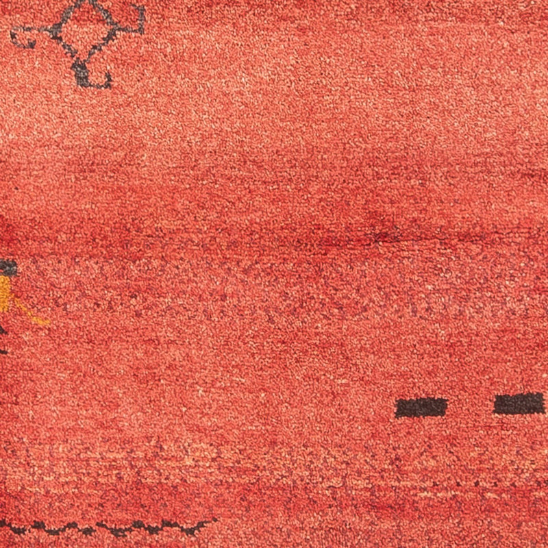 Alfombra de pasillo Alfombra Gabbeh - Persa - 225 x 83 cm - rojo claro