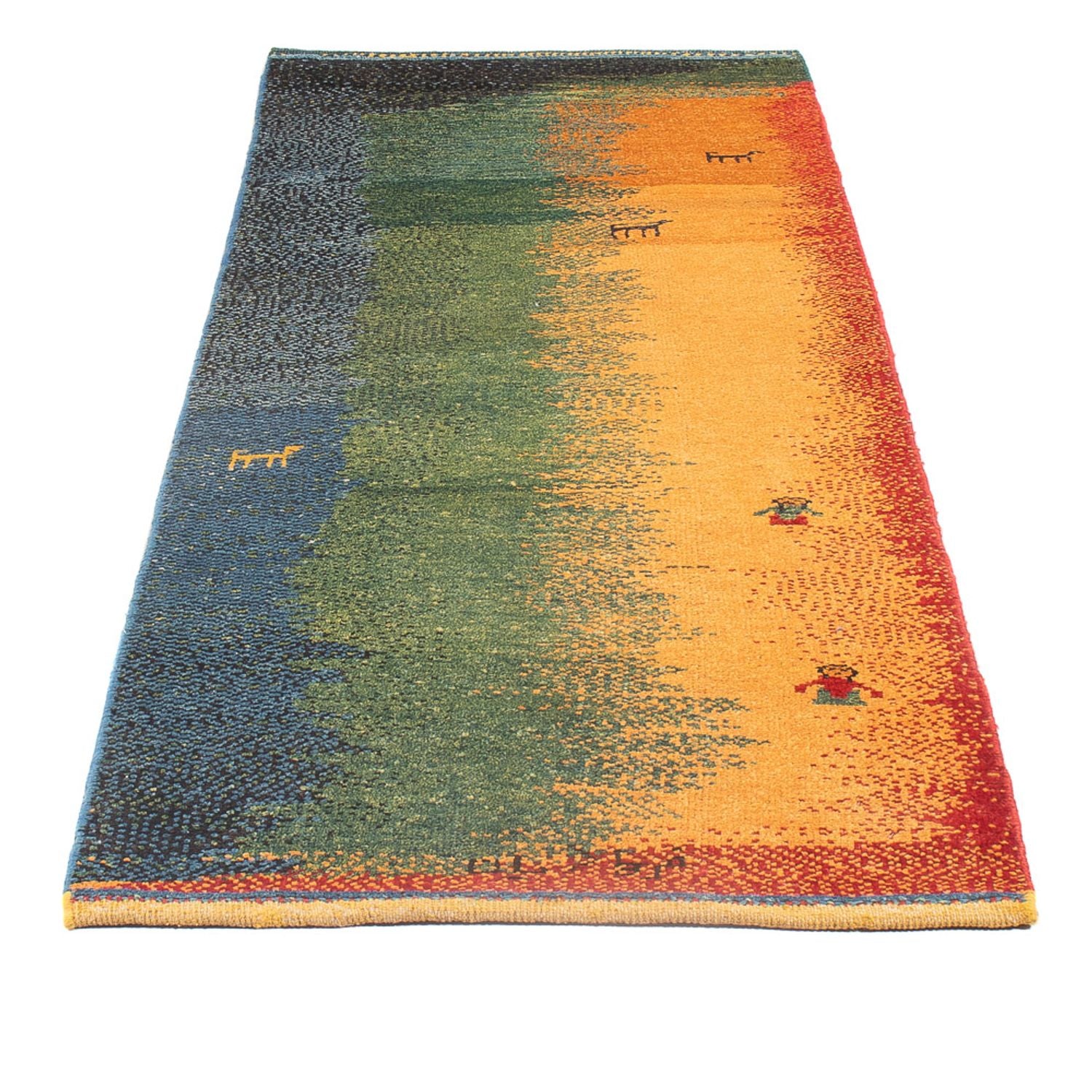 Alfombra de pasillo Alfombra Gabbeh - Persa - 202 x 68 cm - multicolor