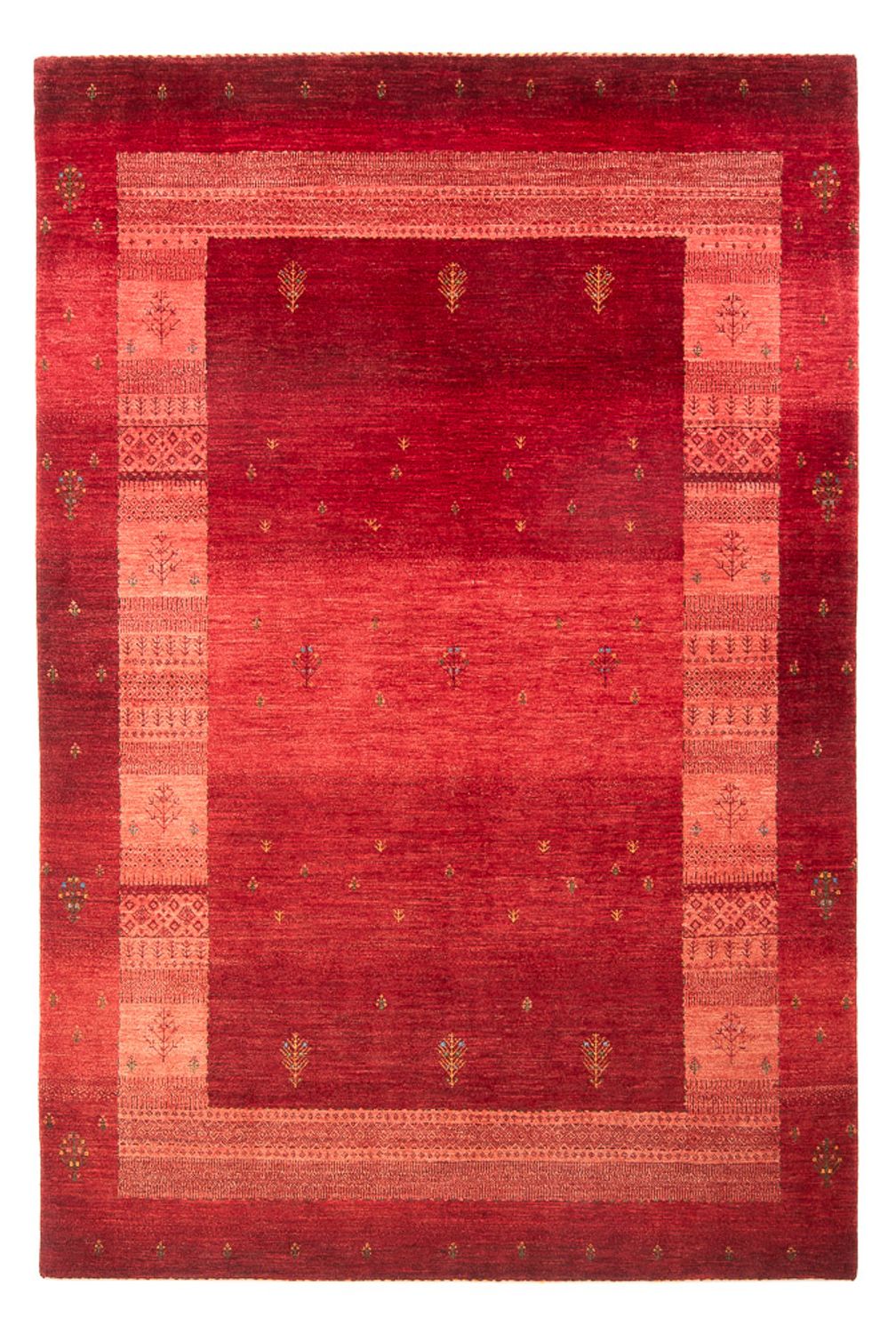 Alfombra Gabbeh - Loribaft Persa - 257 x 173 cm - rojo