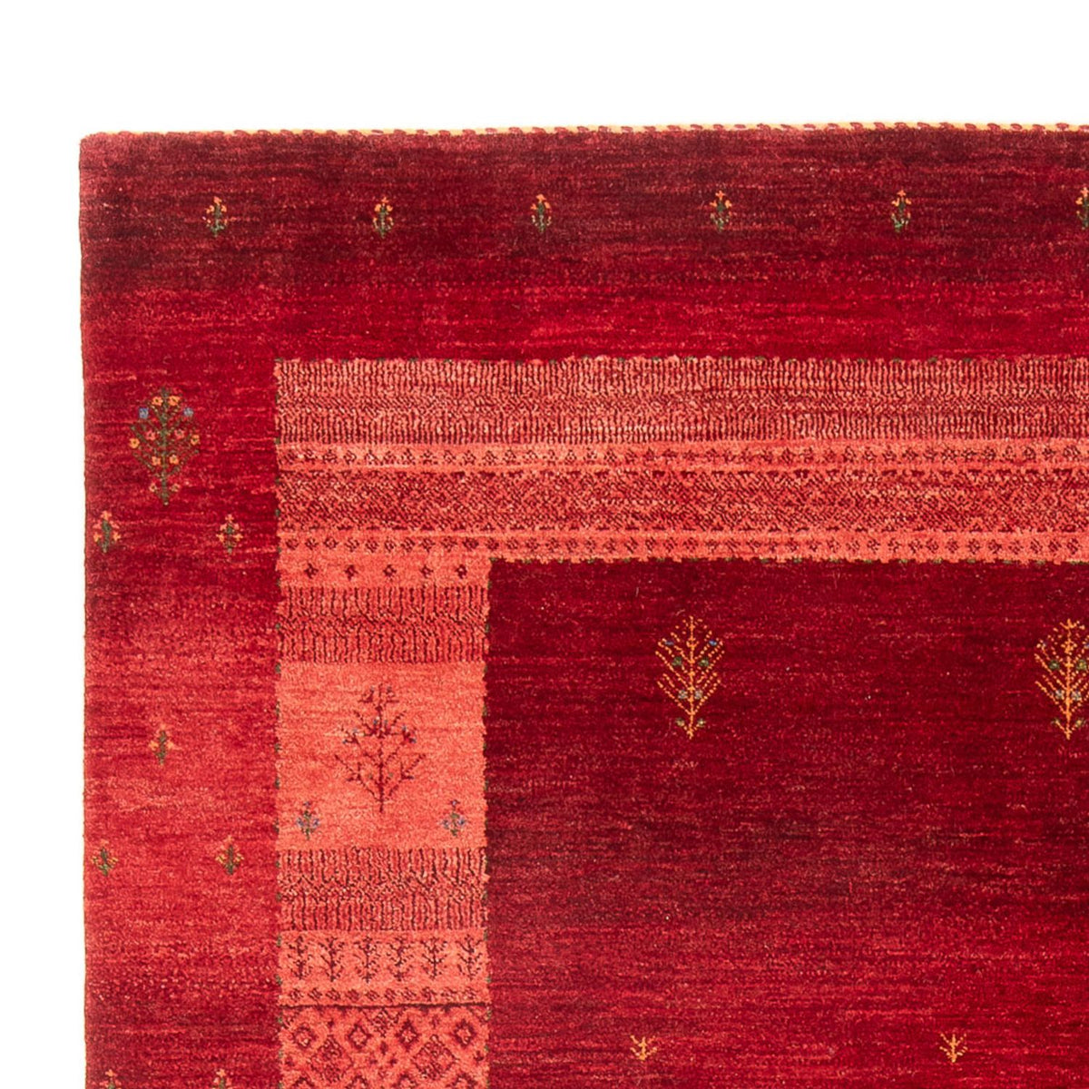 Alfombra Gabbeh - Loribaft Persa - 257 x 173 cm - rojo
