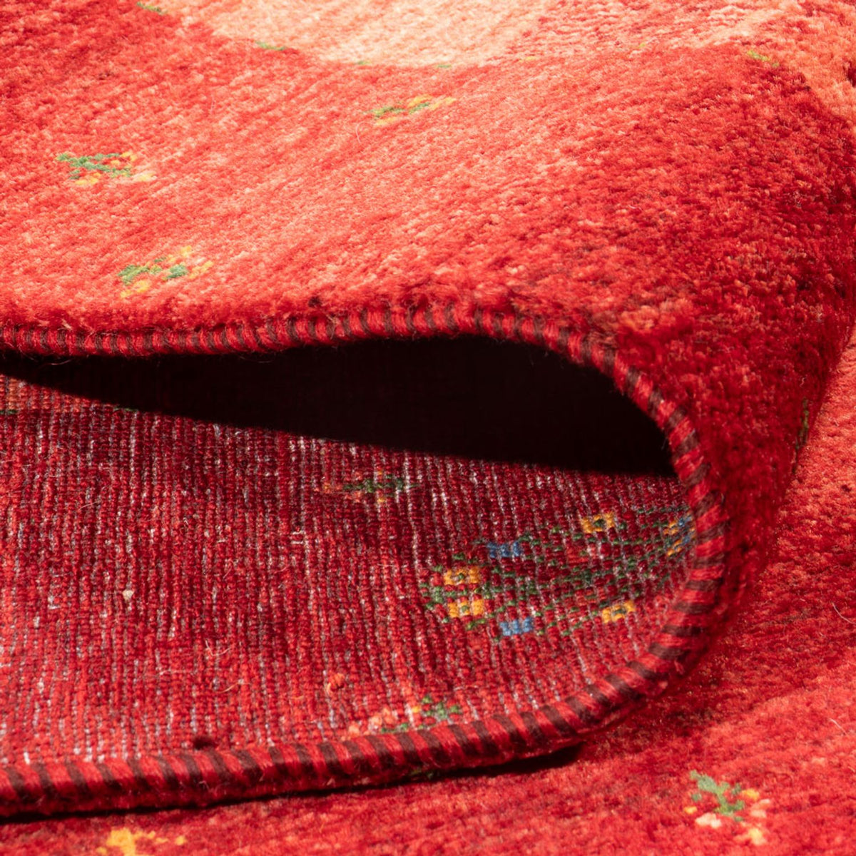 Alfombra Gabbeh - Loribaft Persa - 257 x 173 cm - rojo