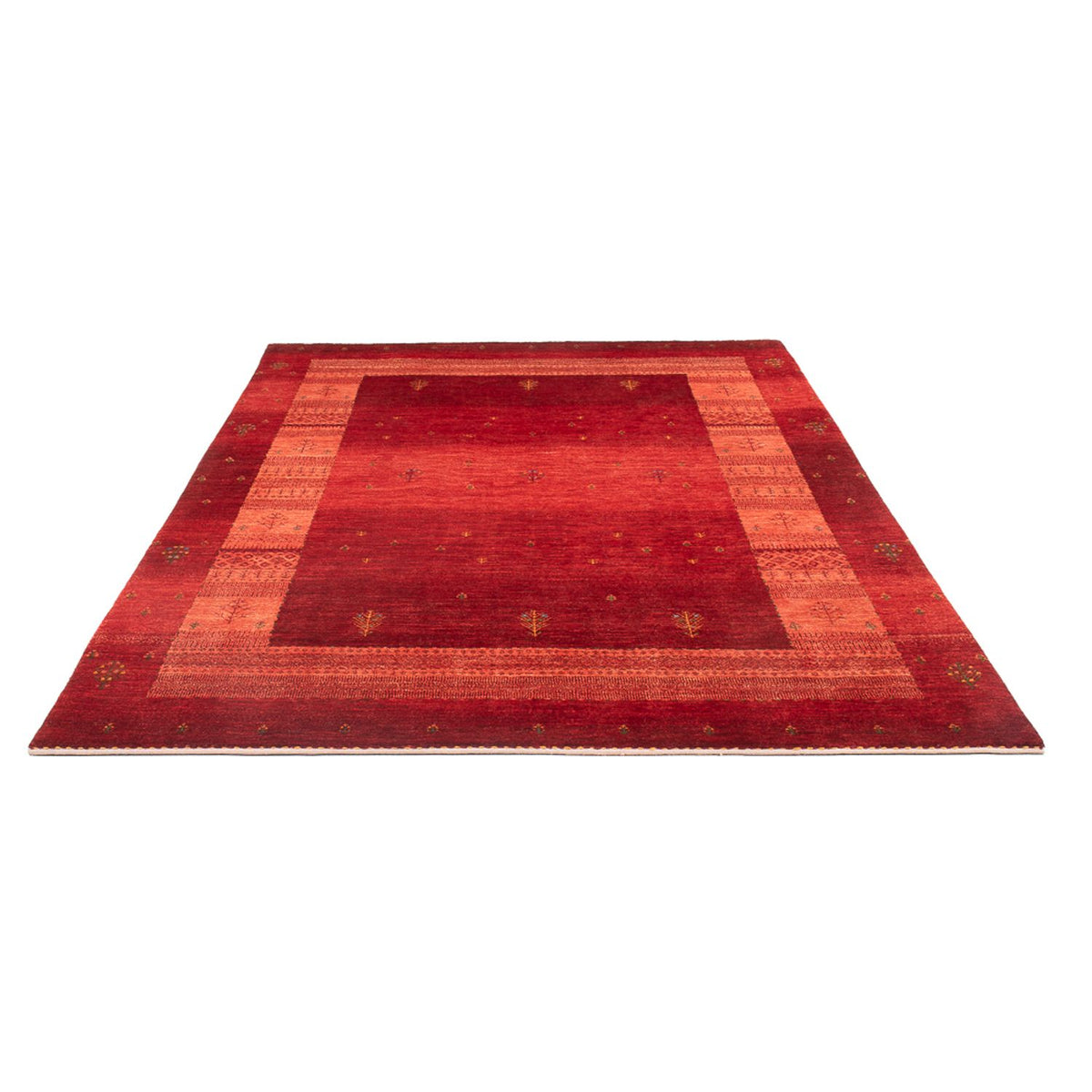 Alfombra Gabbeh - Loribaft Persa - 257 x 173 cm - rojo