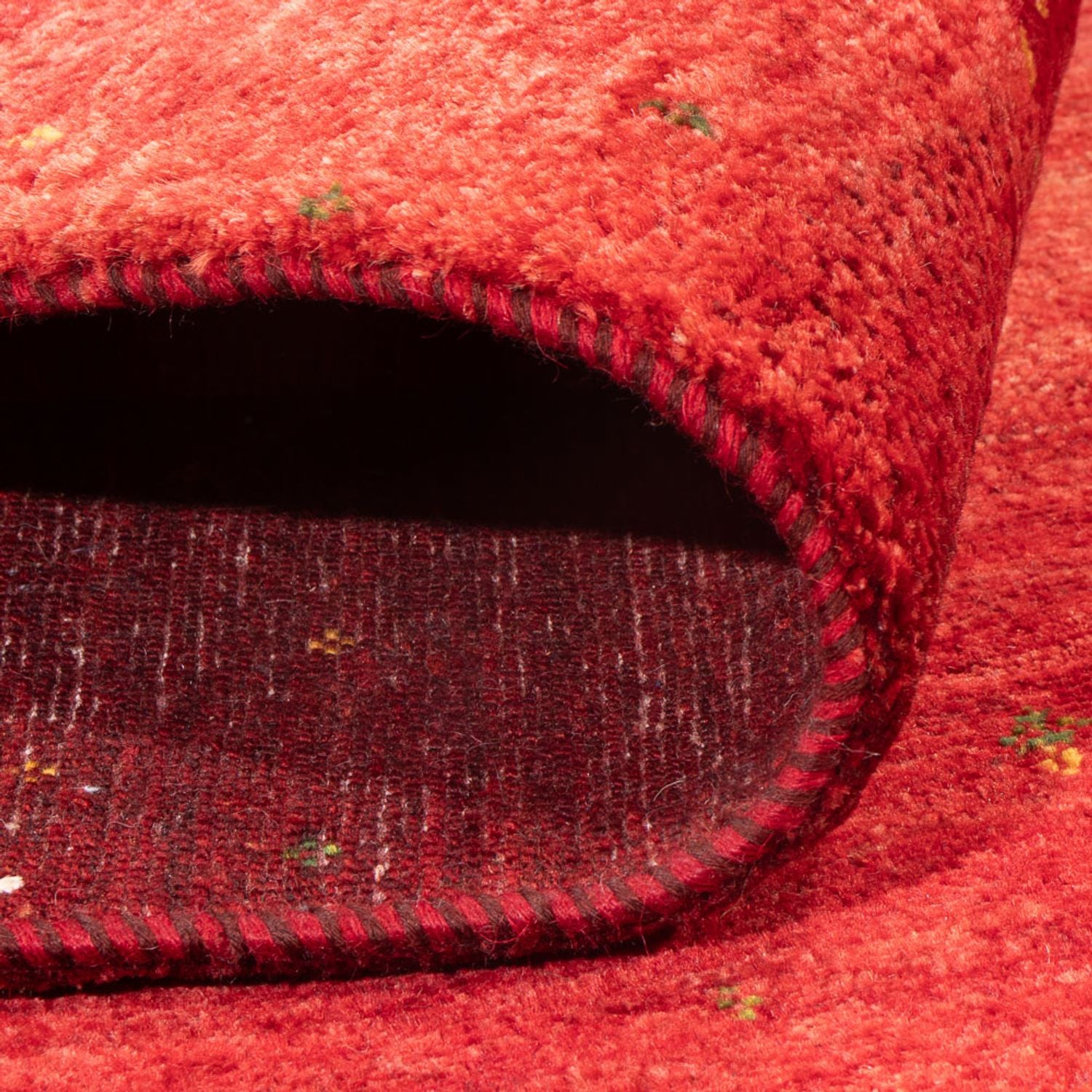 Alfombra Gabbeh - Loribaft Persa - 222 x 150 cm - rojo