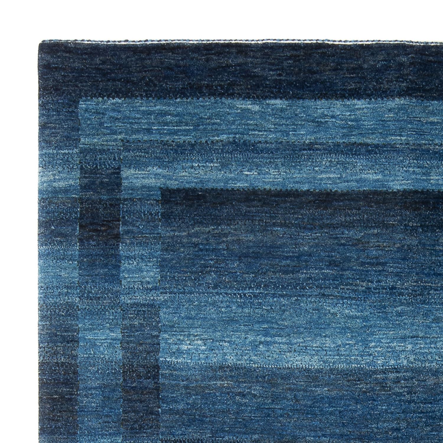 Alfombra Gabbeh - Loribaft Persa - 225 x 186 cm - azul marino
