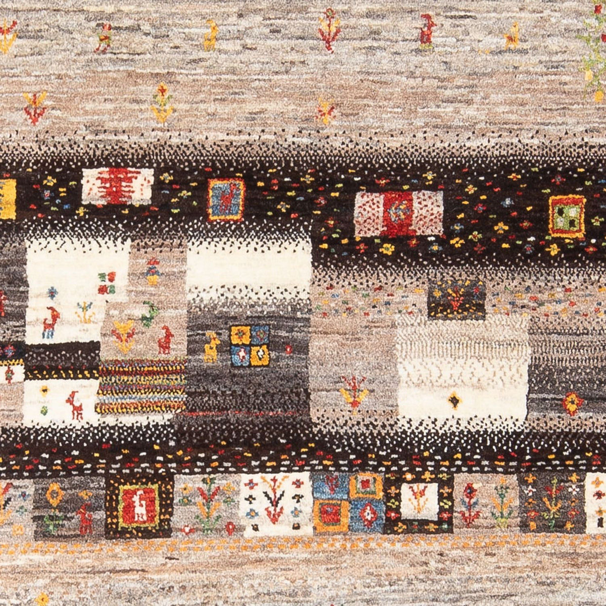 Alfombra Gabbeh - Loribaft Persa - 196 x 131 cm - multicolor