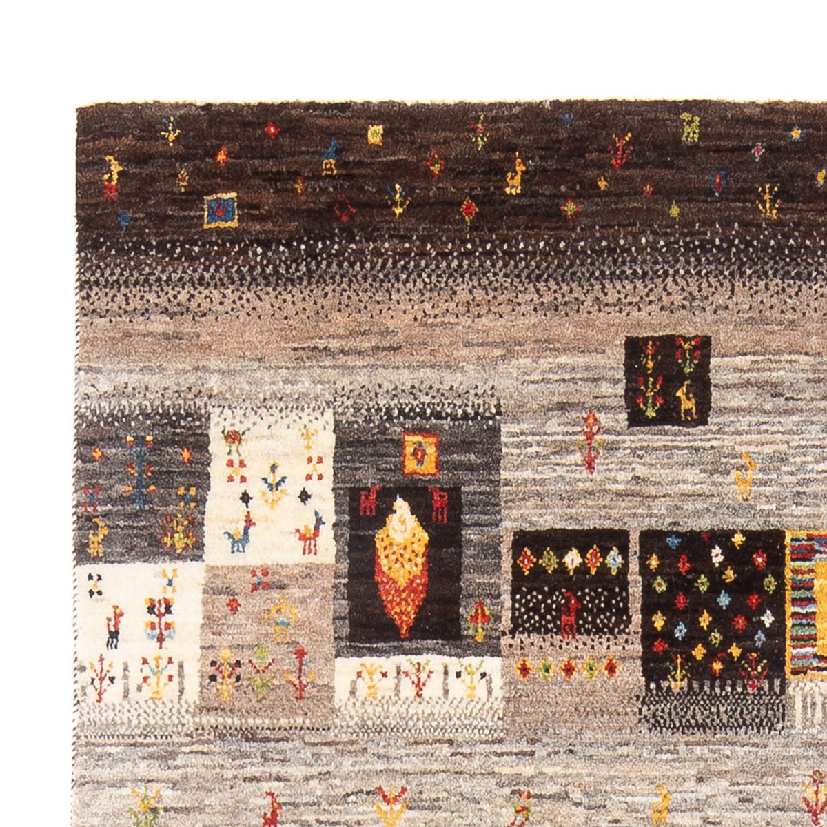 Alfombra Gabbeh - Loribaft Persa - 196 x 131 cm - multicolor