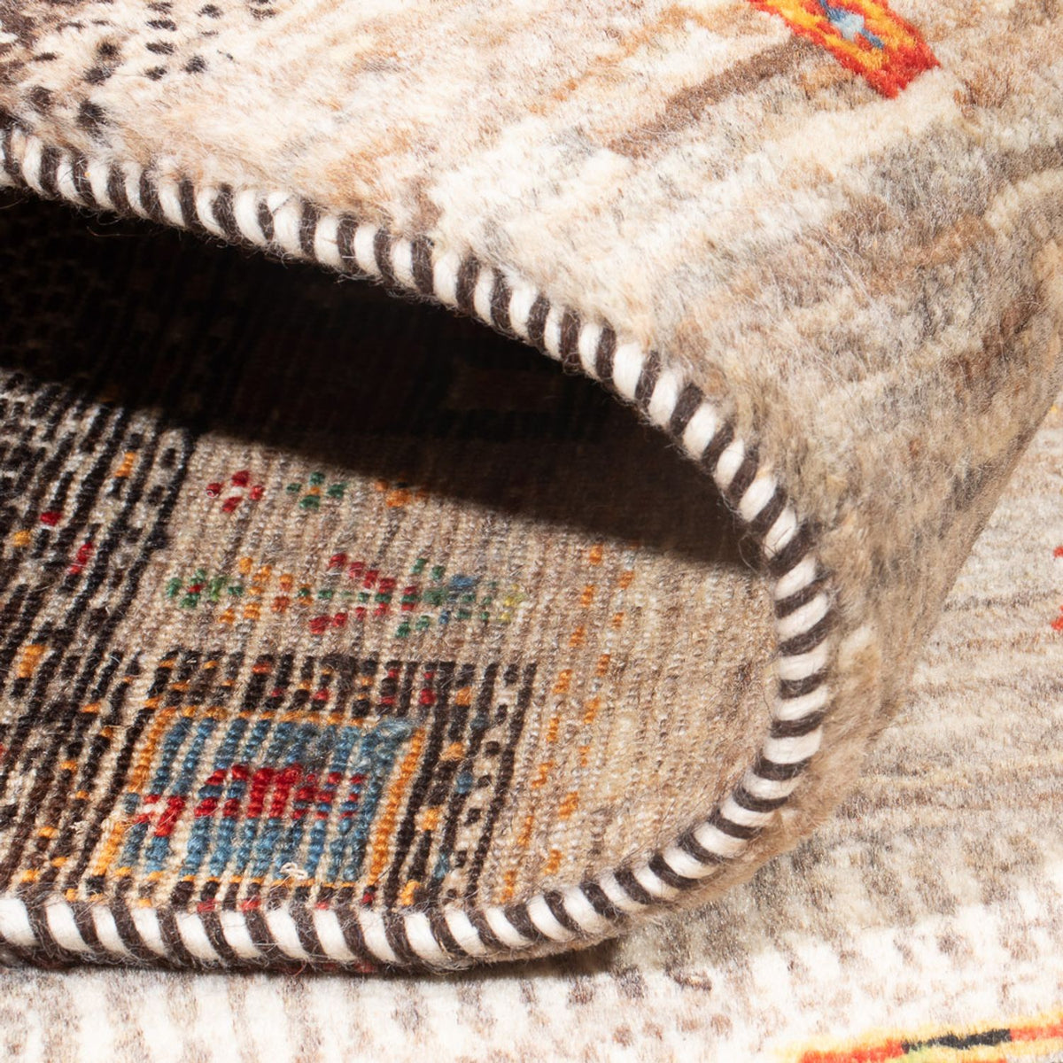 Alfombra Gabbeh - Loribaft Persa - 196 x 131 cm - multicolor