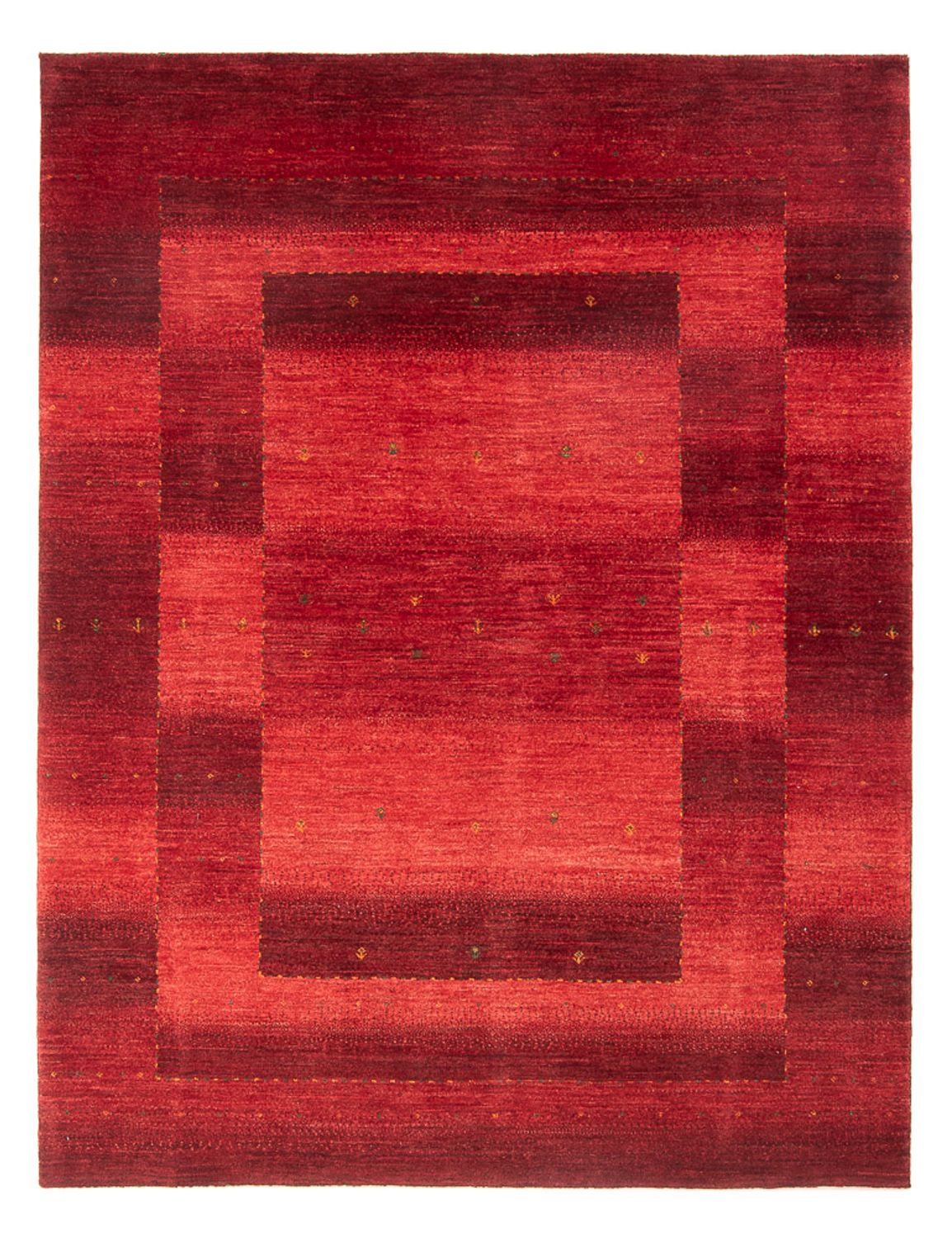 Alfombra Gabbeh - Loribaft Persa - 204 x 155 cm - rojo