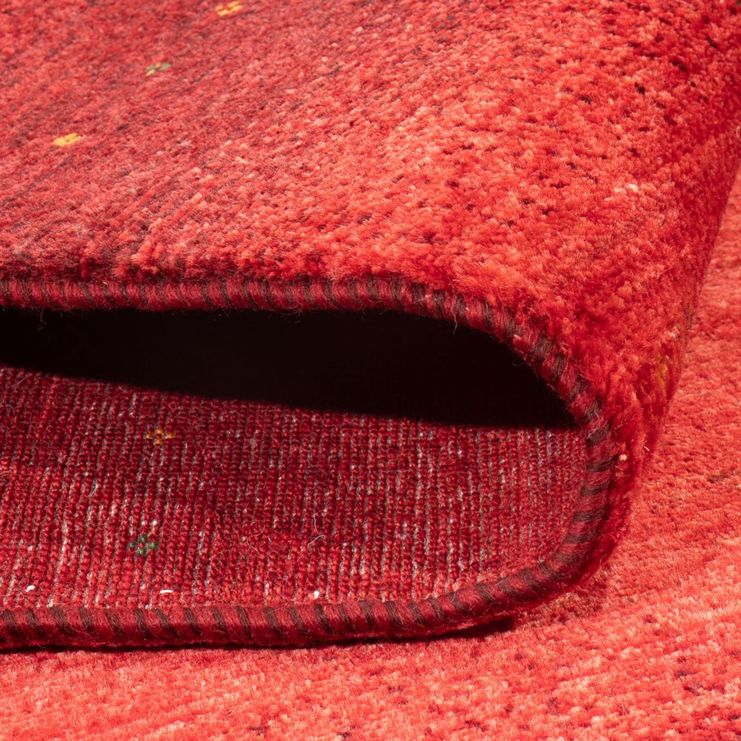 Alfombra Gabbeh - Loribaft Persa - 204 x 155 cm - rojo