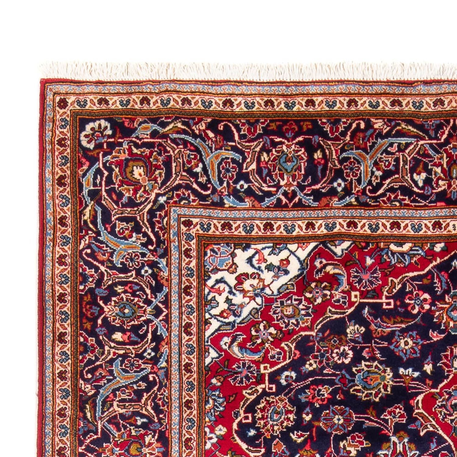 Alfombra persa - Keshan - 300 x 200 cm - azul oscuro